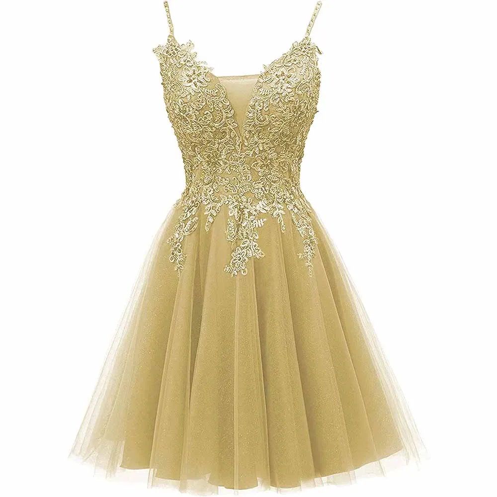 Homecoming Dresses Tulle Prom Dress Appliques Cocktail Party Dress