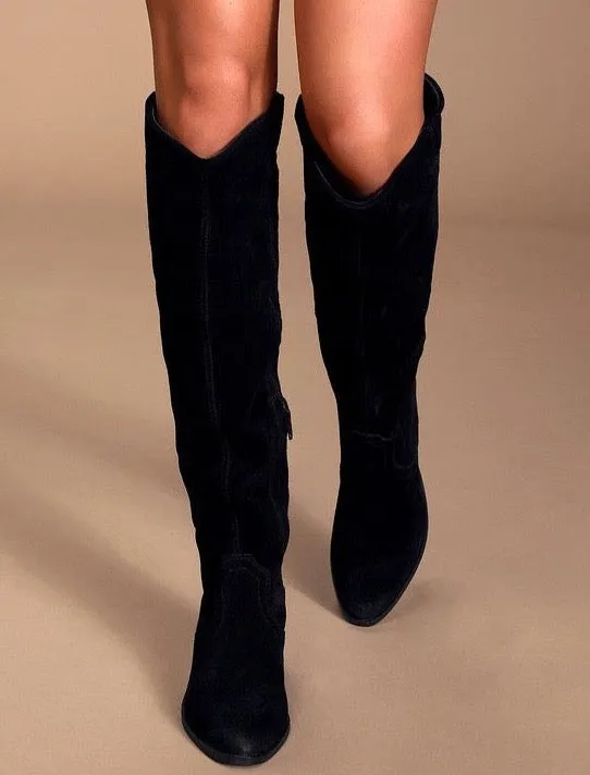 Izzy Suede Upper High Bootie