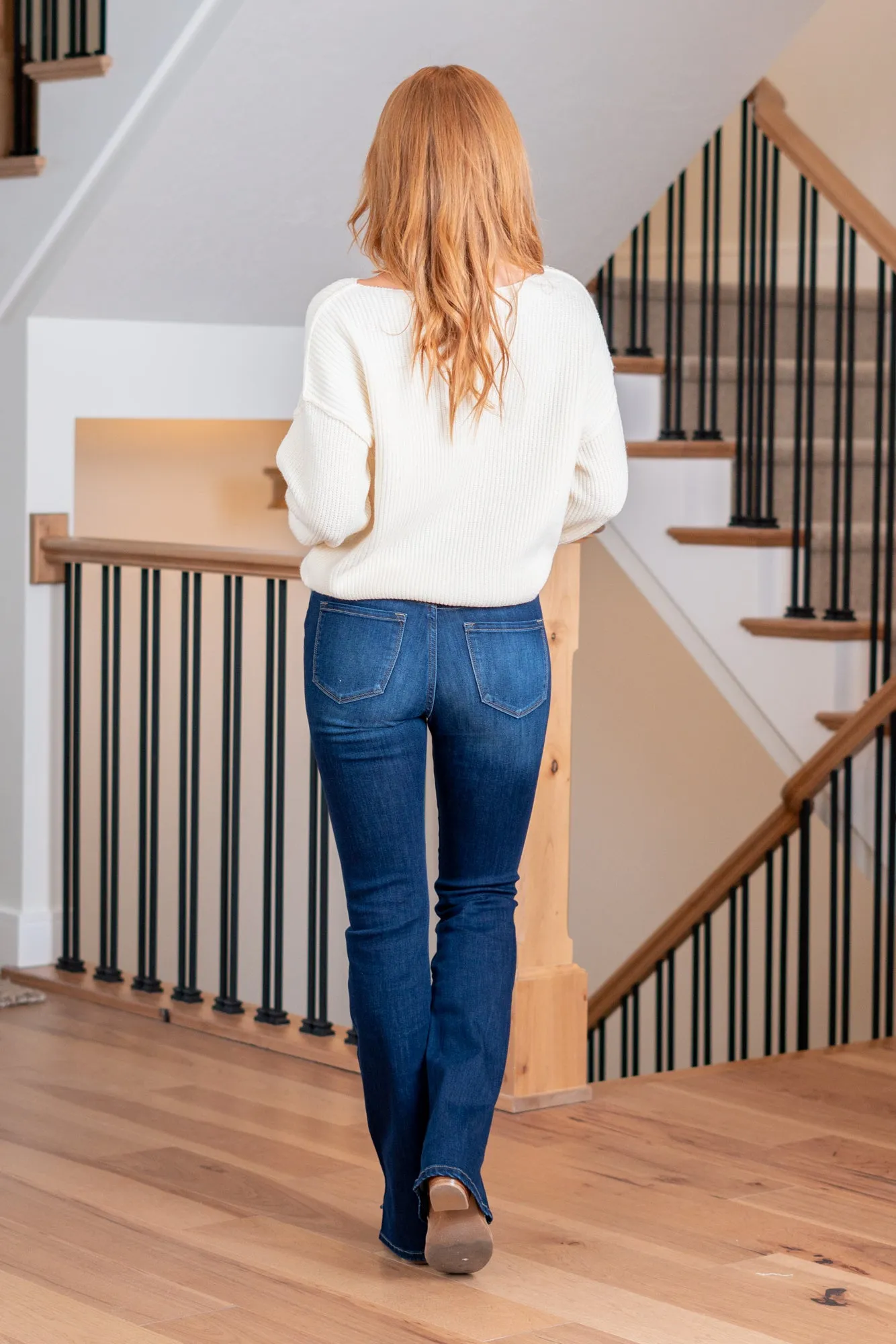 Jayce High Rise Split Hem Boot Cut