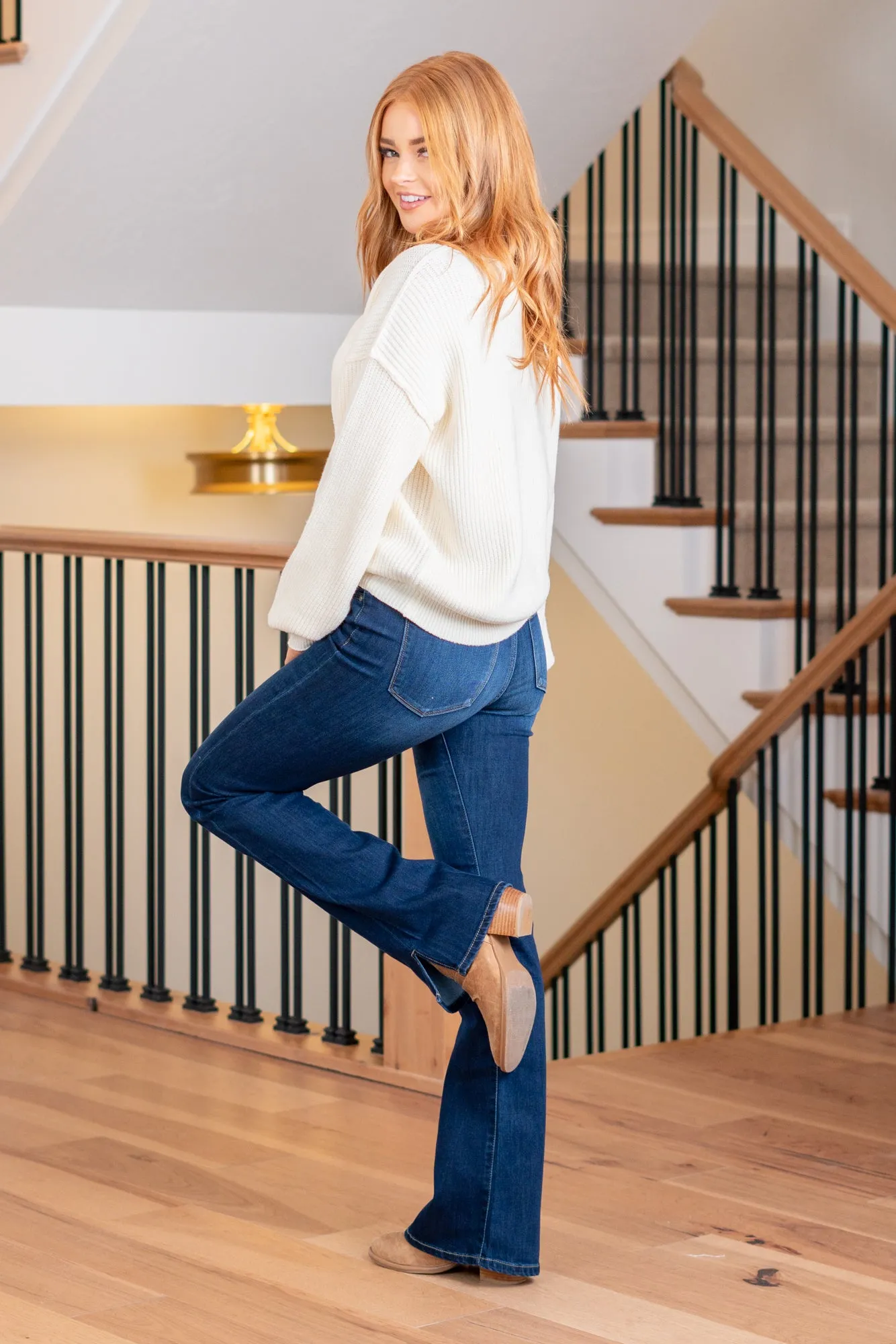 Jayce High Rise Split Hem Boot Cut