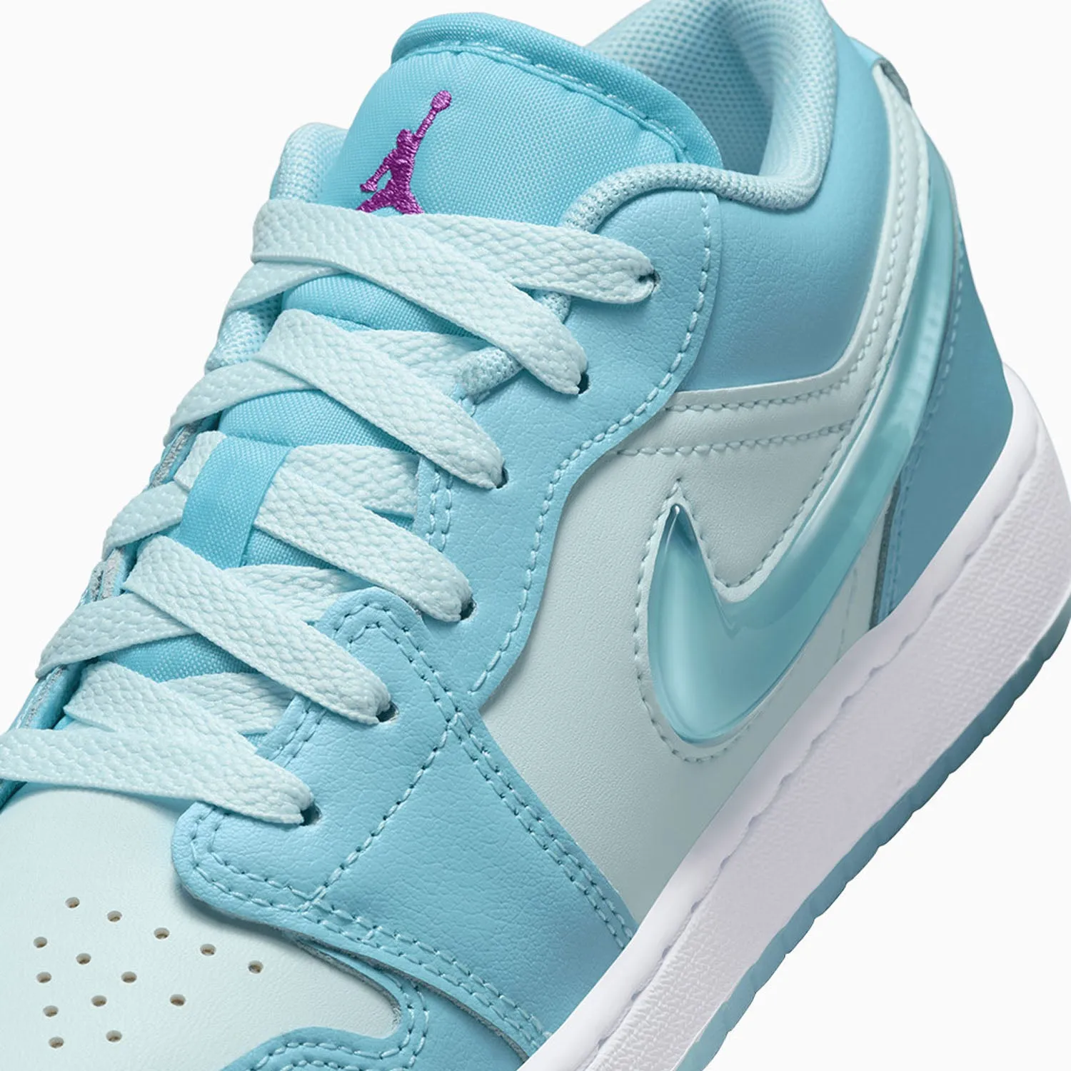 Kid's Air Jordan 1 Low SE "Aquarius Blue" Grade School
