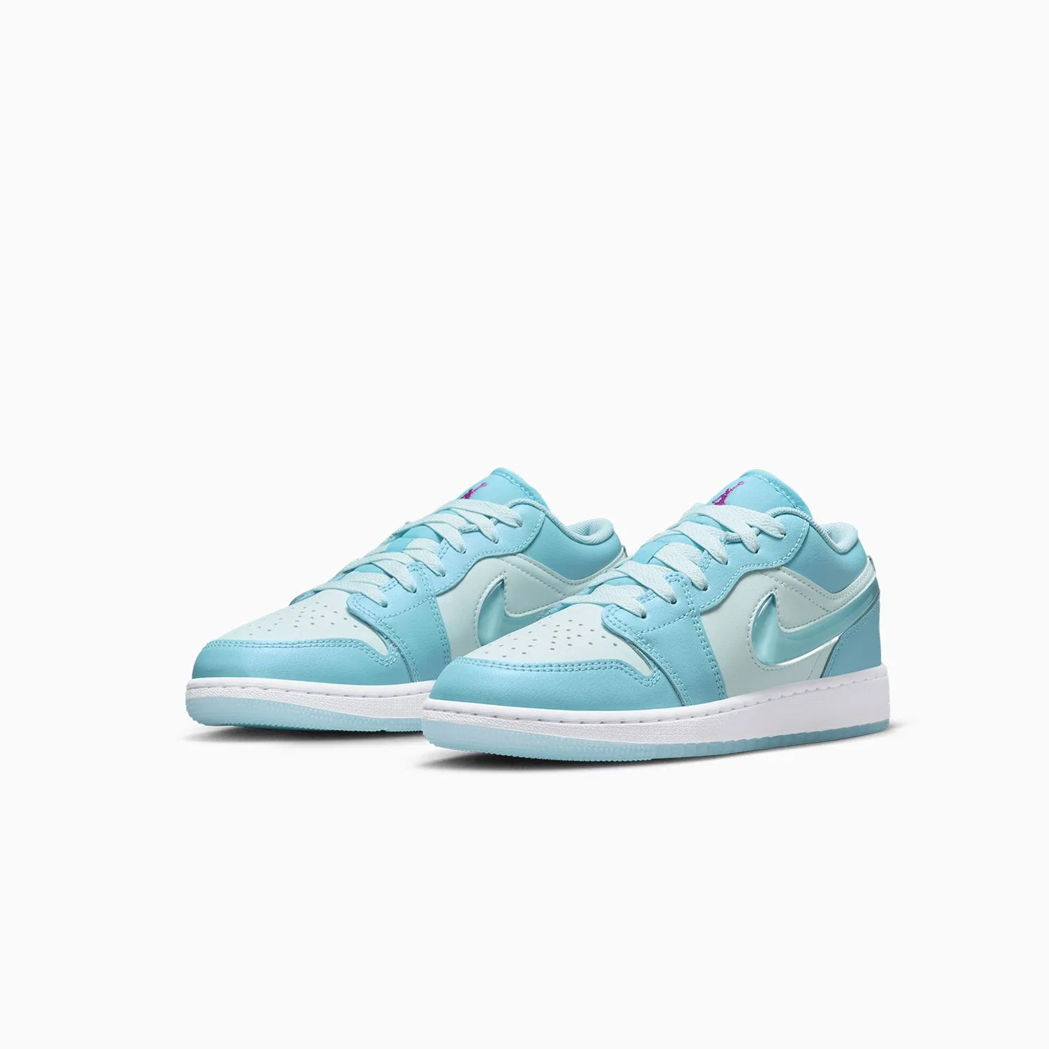 Kid's Air Jordan 1 Low SE "Aquarius Blue" Grade School