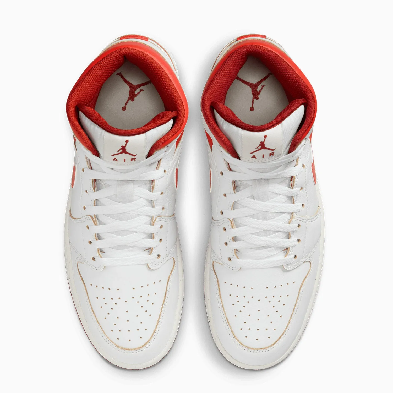 Kid's Air Jordan 1 Mid SE "White Dune Red" Pre School