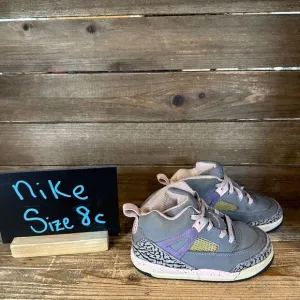 Kids Nike Jordan Spizike TD Gray Athletic Basketball Sneakers Shoes Size 8 C GUC