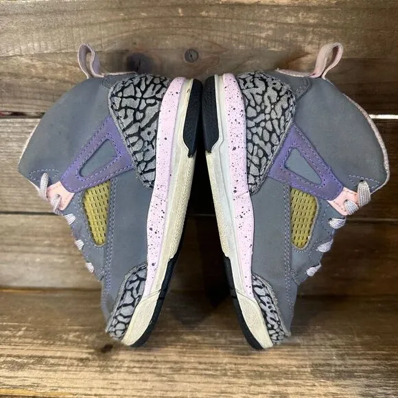Kids Nike Jordan Spizike TD Gray Athletic Basketball Sneakers Shoes Size 8 C GUC
