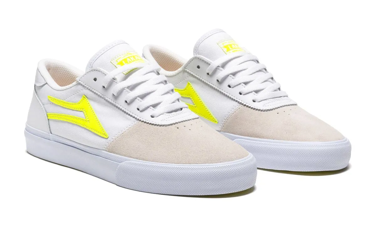 Lakai Manchester Skate Shoes - White/Neon