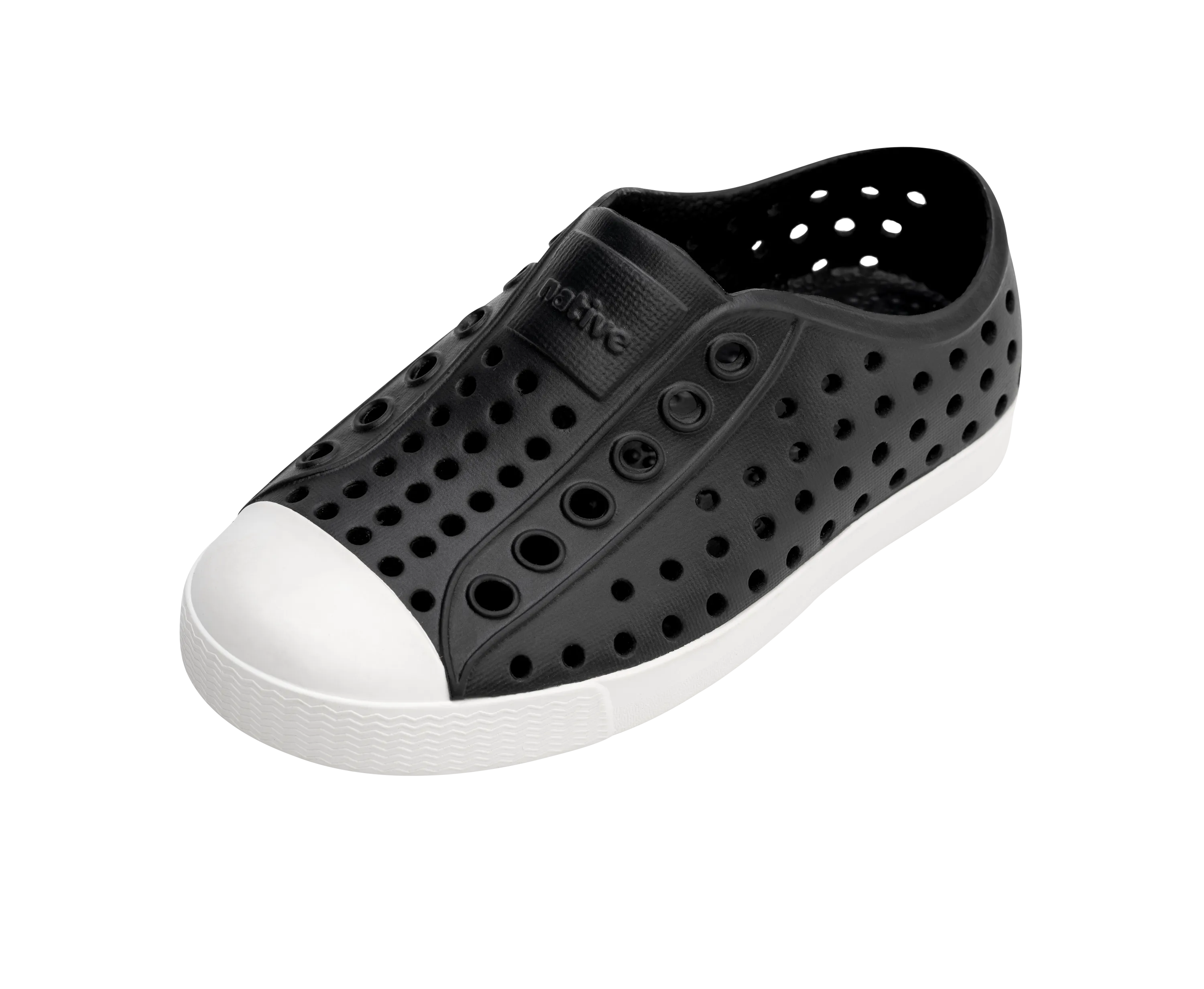 Native Jefferson Shoes - Jiffy Black / Shell White
