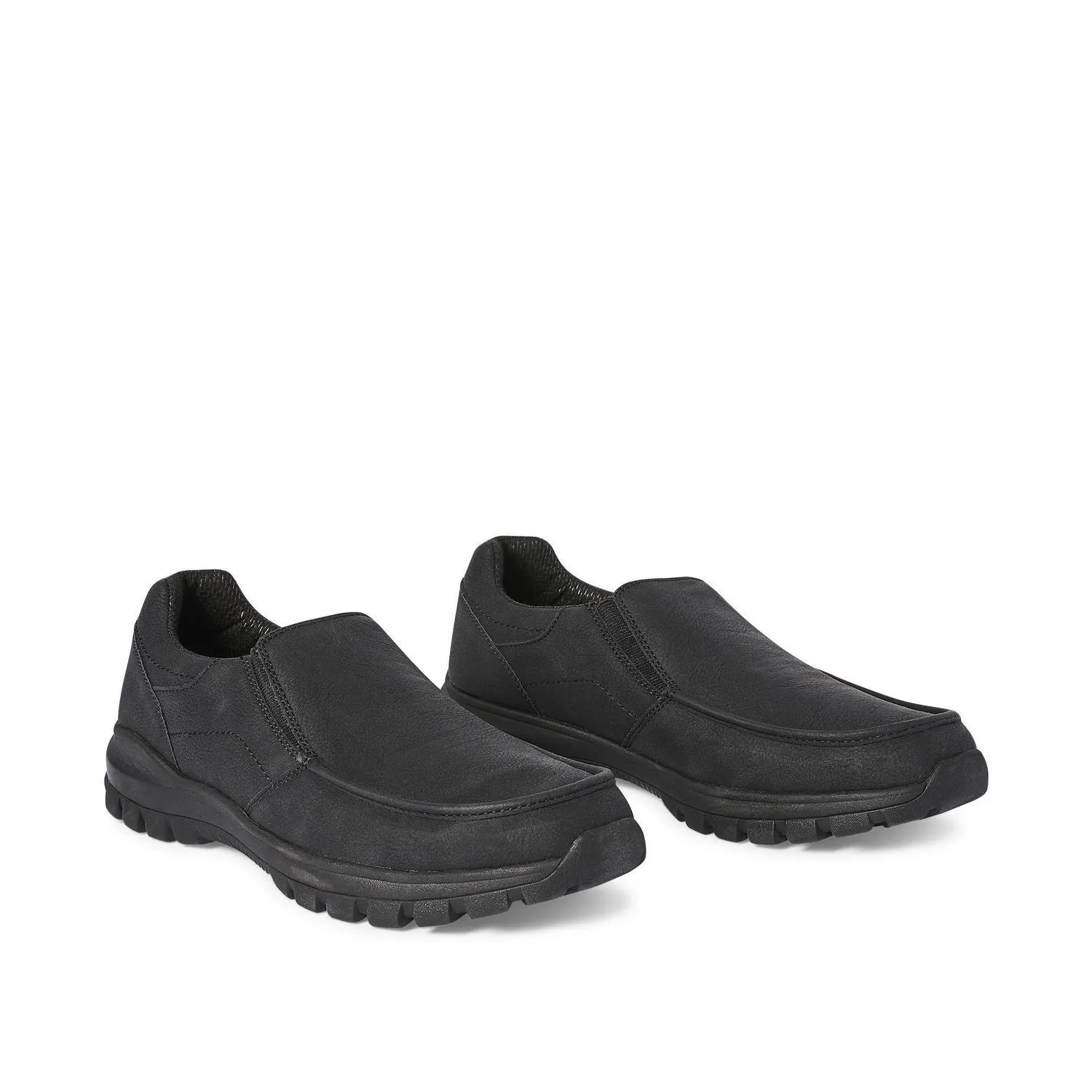 New Lightweight George Men's Slip on Cory Shoes, Black, Sz 12