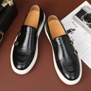 New Men's Slip On BLACK LOAFERS, Great Quality! Sz 9.5 Retails $154 