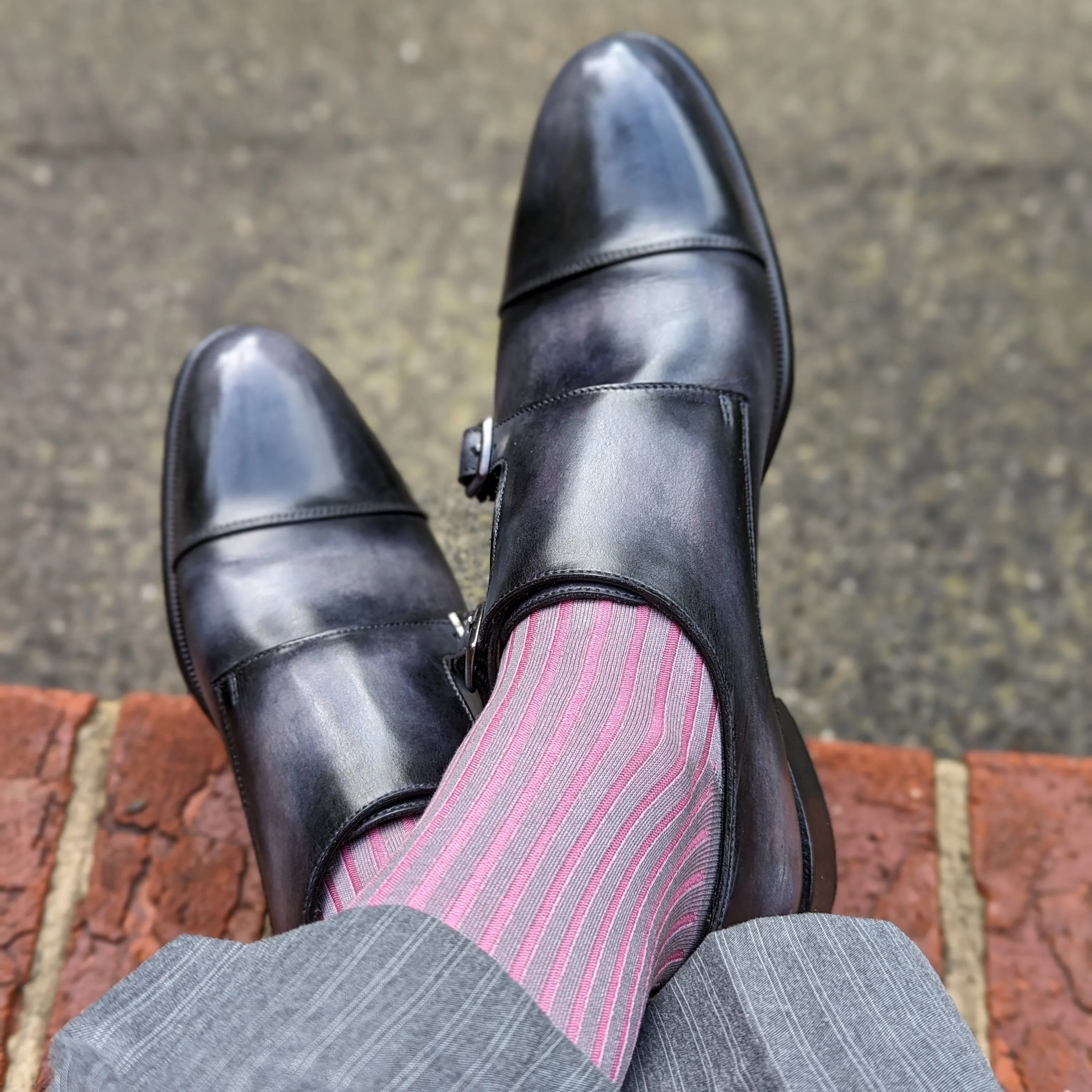 New!! Shadow Stripe Socks