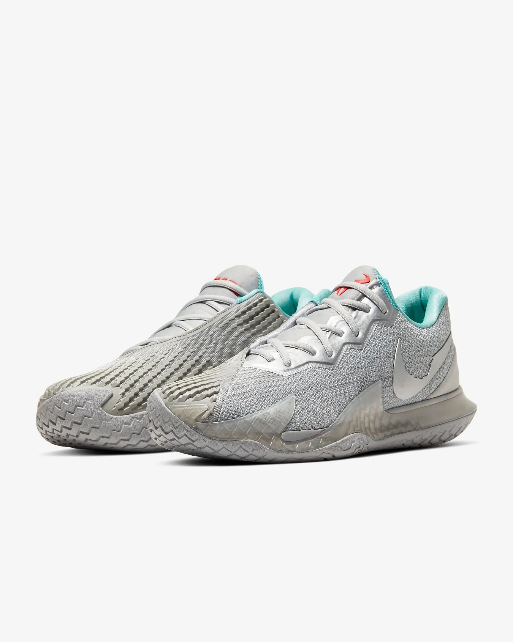 Nike Men's Air Zoom Vapor Cage 4 Tennis Shoes Metallic Silver