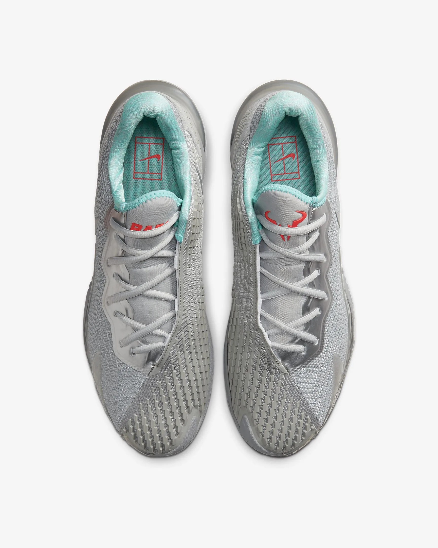 Nike Men's Air Zoom Vapor Cage 4 Tennis Shoes Metallic Silver