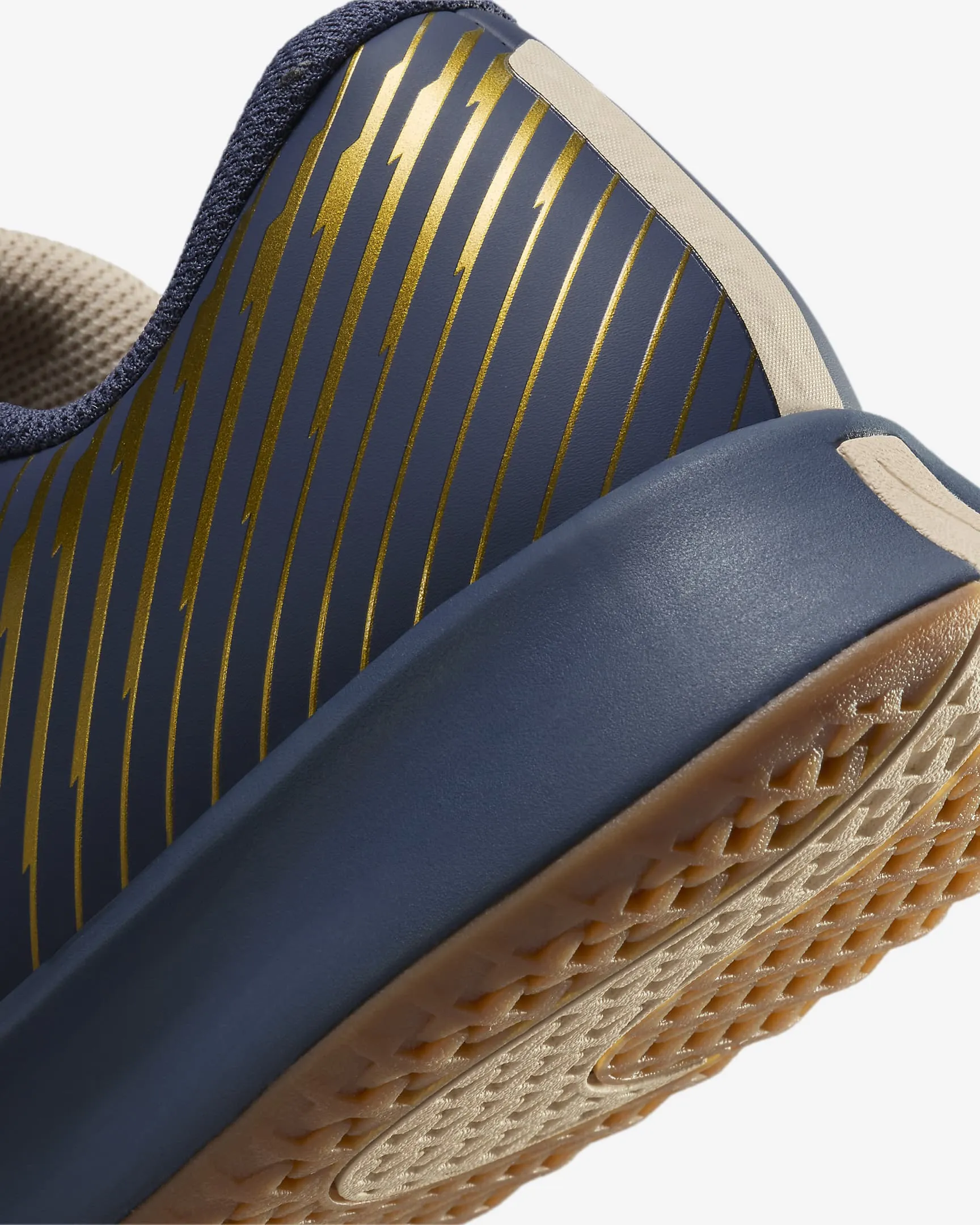 Nike Men's Court Air Zoom Vapor Pro 2 Premium Hard Court Tennis Shoes in Sanddrift/Metallic Gold-Thunder Blue