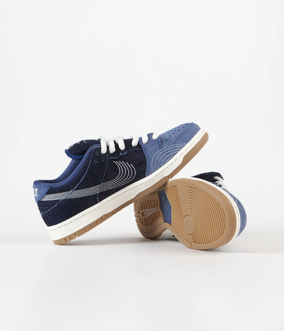 Nike SB Dunk Low Pro Premium 'Sashiko' Shoes - Mystic Navy / Sail - Mystic Navy