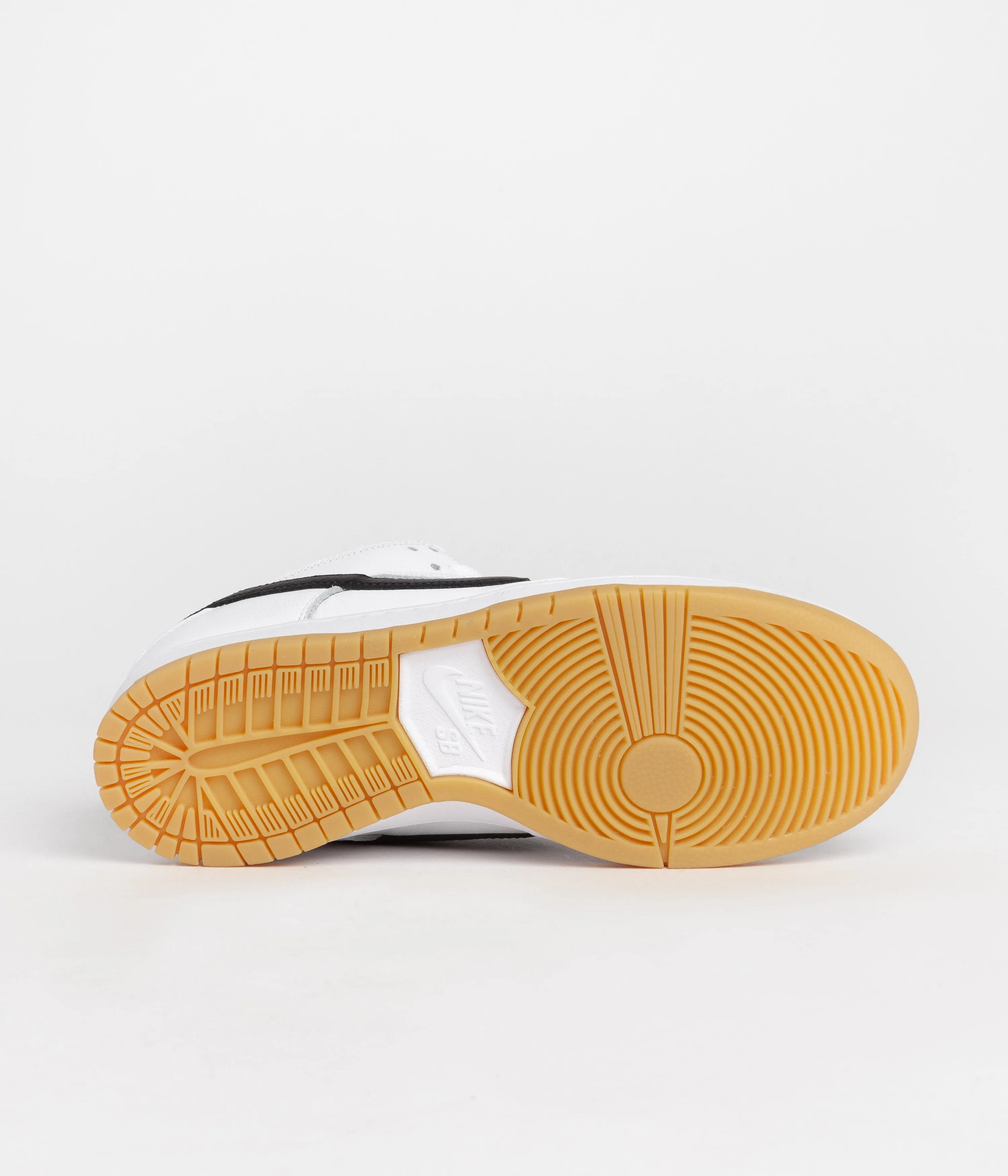 Nike SB Dunk Low Pro Shoes - White / Black - White - Gum Light Brown