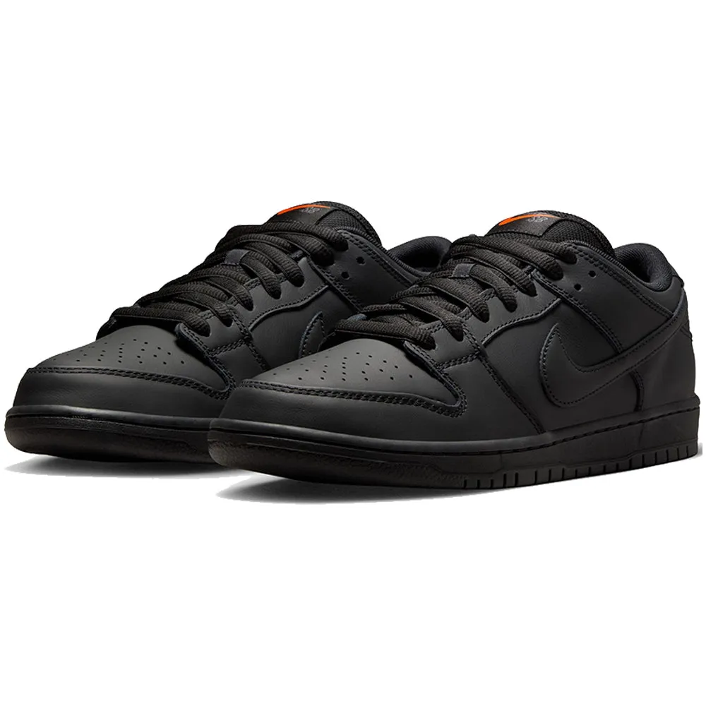 Nike SB Orange Label Dunk Low Pro ISO Shoes Black/Black-Black-Black