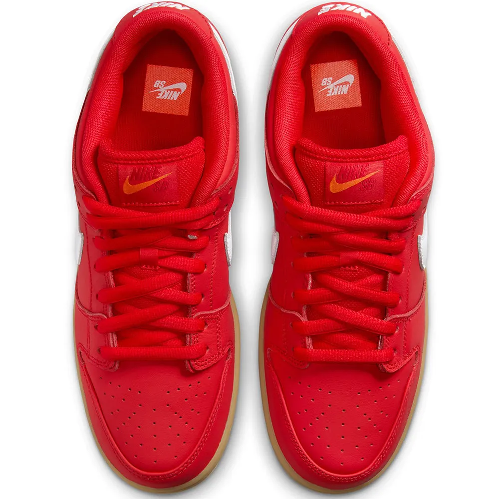 Nike SB Orange Label Dunk Low Pro ISO Shoes University Red/White-University Red