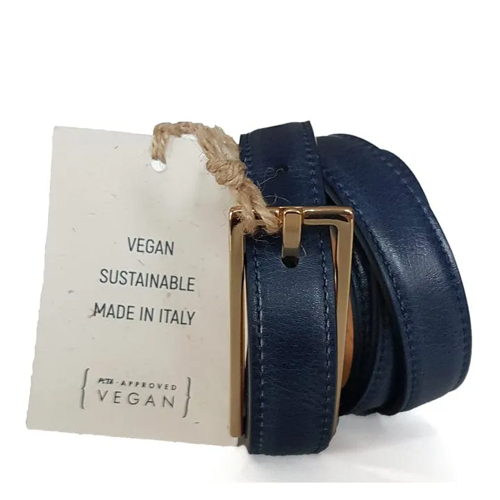 Orta Vegan Corn Leather Belt | Blue