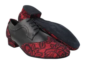 PP302 Red Black Lace_F_B_Black Leather_M_L