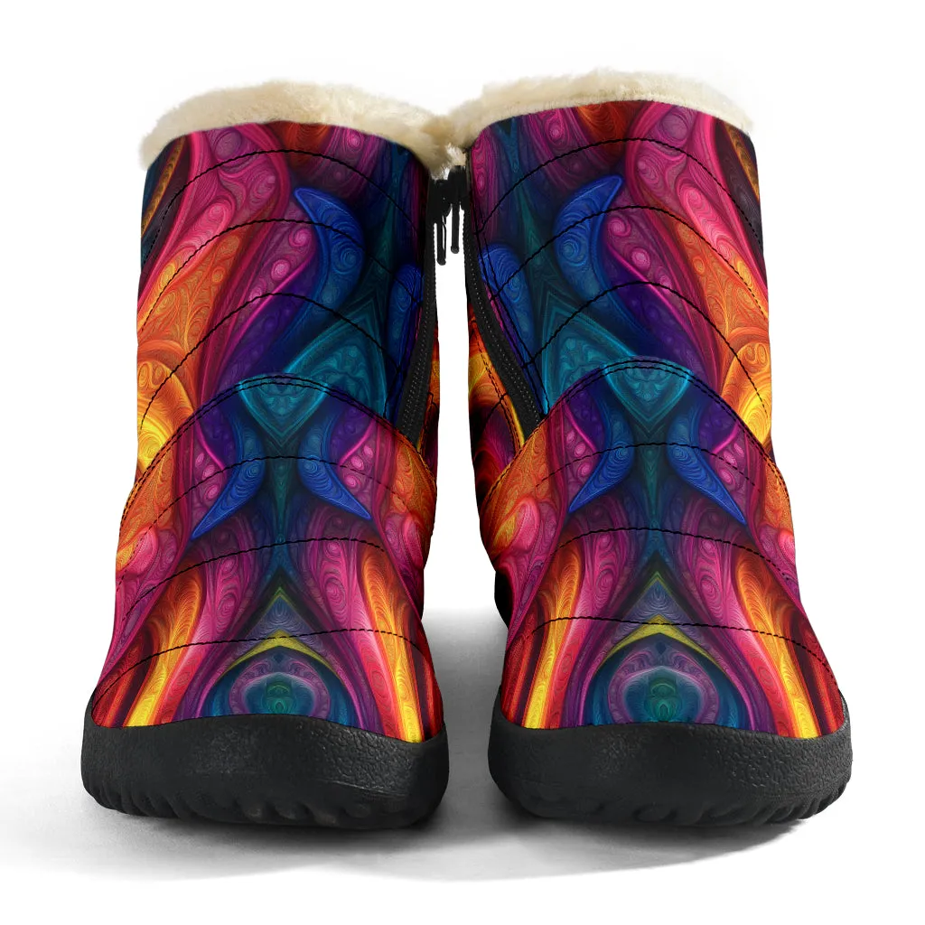 Rainbow Cozy Winter Boots