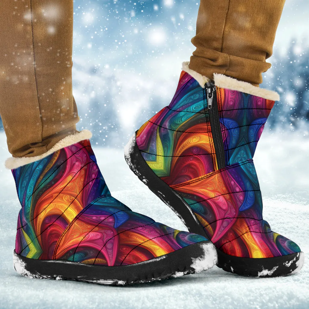 Rainbow Cozy Winter Boots
