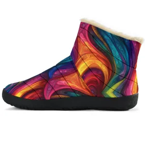 Rainbow Cozy Winter Boots