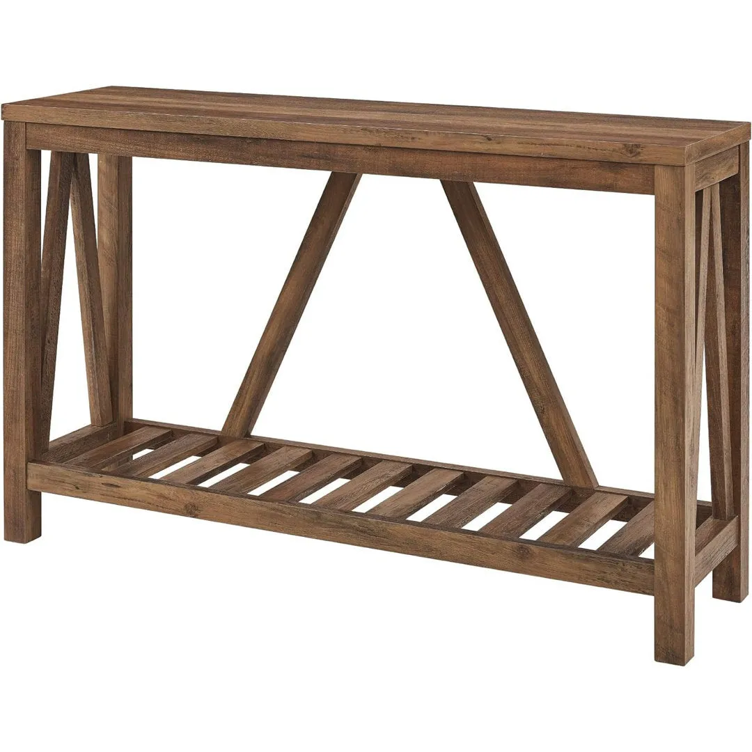 Rakira Modern Farmhouse Console Table Red Barrel Studio® Color: Rustic Oak