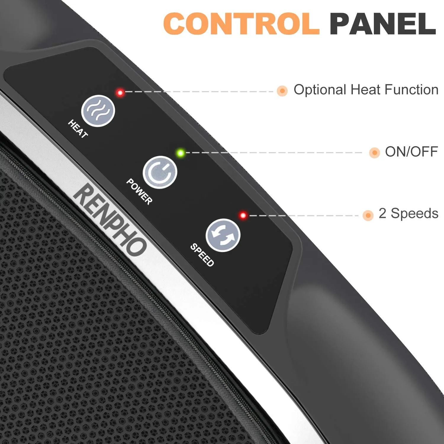 RENPHO Electric Shiatsu Foot Massager with Heat and Deep Kneading, Foot Massage Machine with Washable Cover for Plantar Fasciitis, Tired Feet, Foot Pain Relief