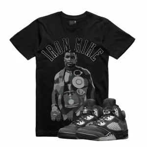 Retro Kings AJ5 ANTHRACITE IRON MIKE TEE BLACK