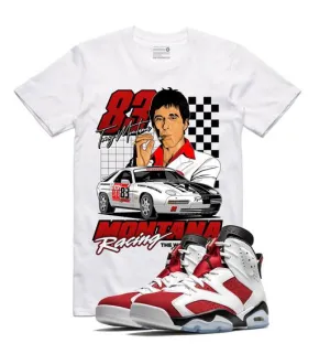 Retro Kings AJ6 CARMINE MONTANA RACING TEE WHITE