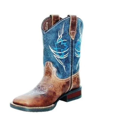 Roper Boots Big Kids Canadian Tribe Blue