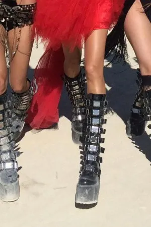 Sand Warrior Cyber Goth Platform Boots