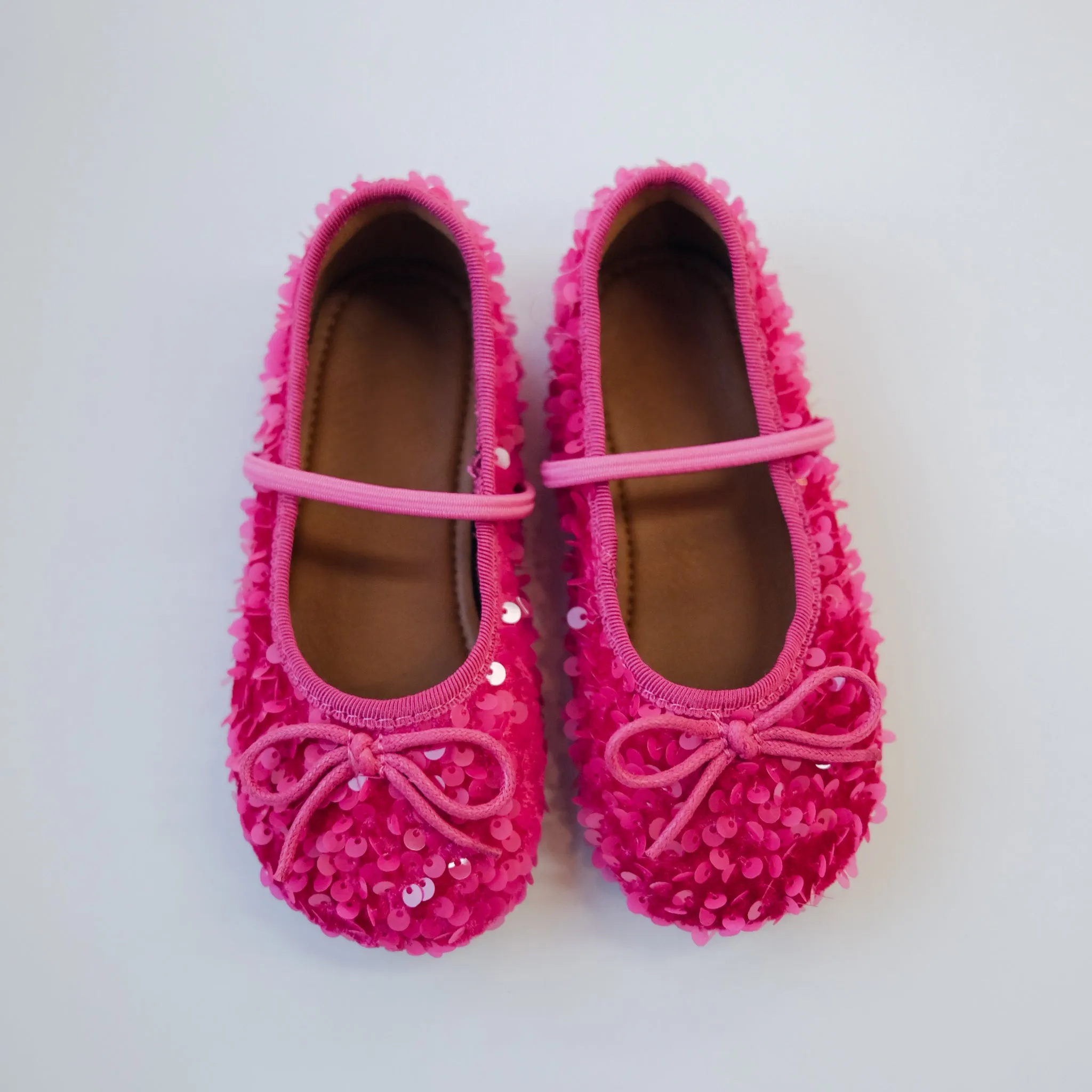 Sequin Ballet Flats - Pink