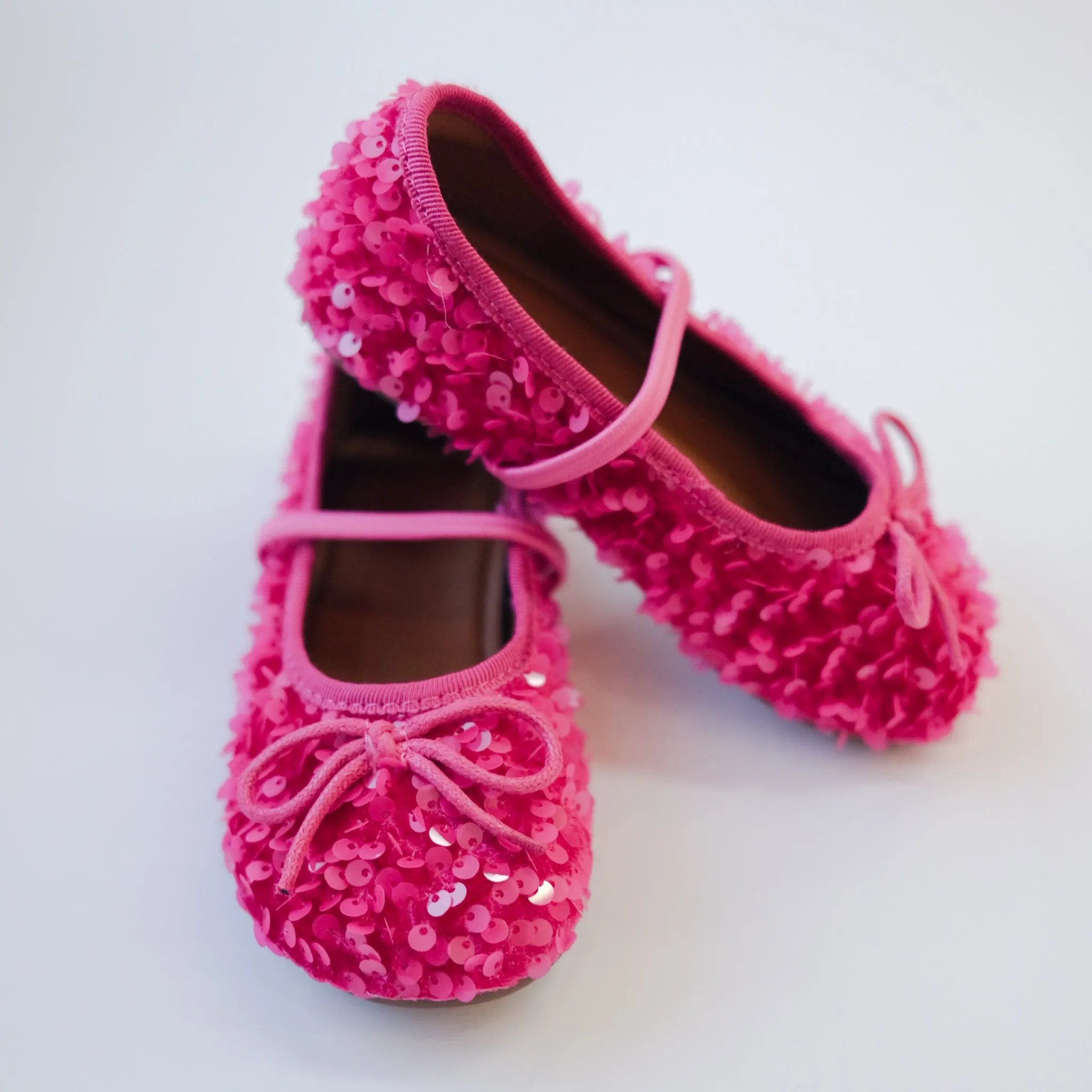 Sequin Ballet Flats - Pink