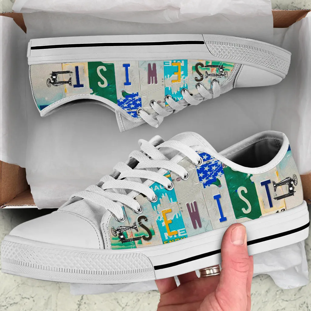 Sewist - Unisex Low Top Shoes White