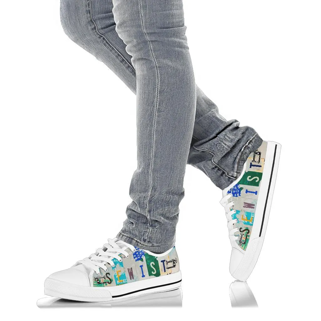 Sewist - Unisex Low Top Shoes White