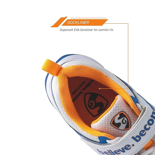 SG Century 6.0 Cricket Shoes (White/Blue)