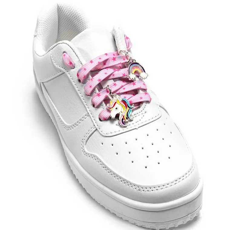 Shoelaces w/ Charms Set | Rainbow Smile