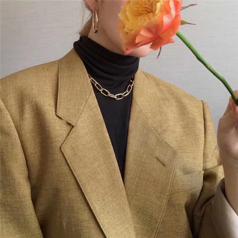 Silver Plated Chainlink Chunky Necklace