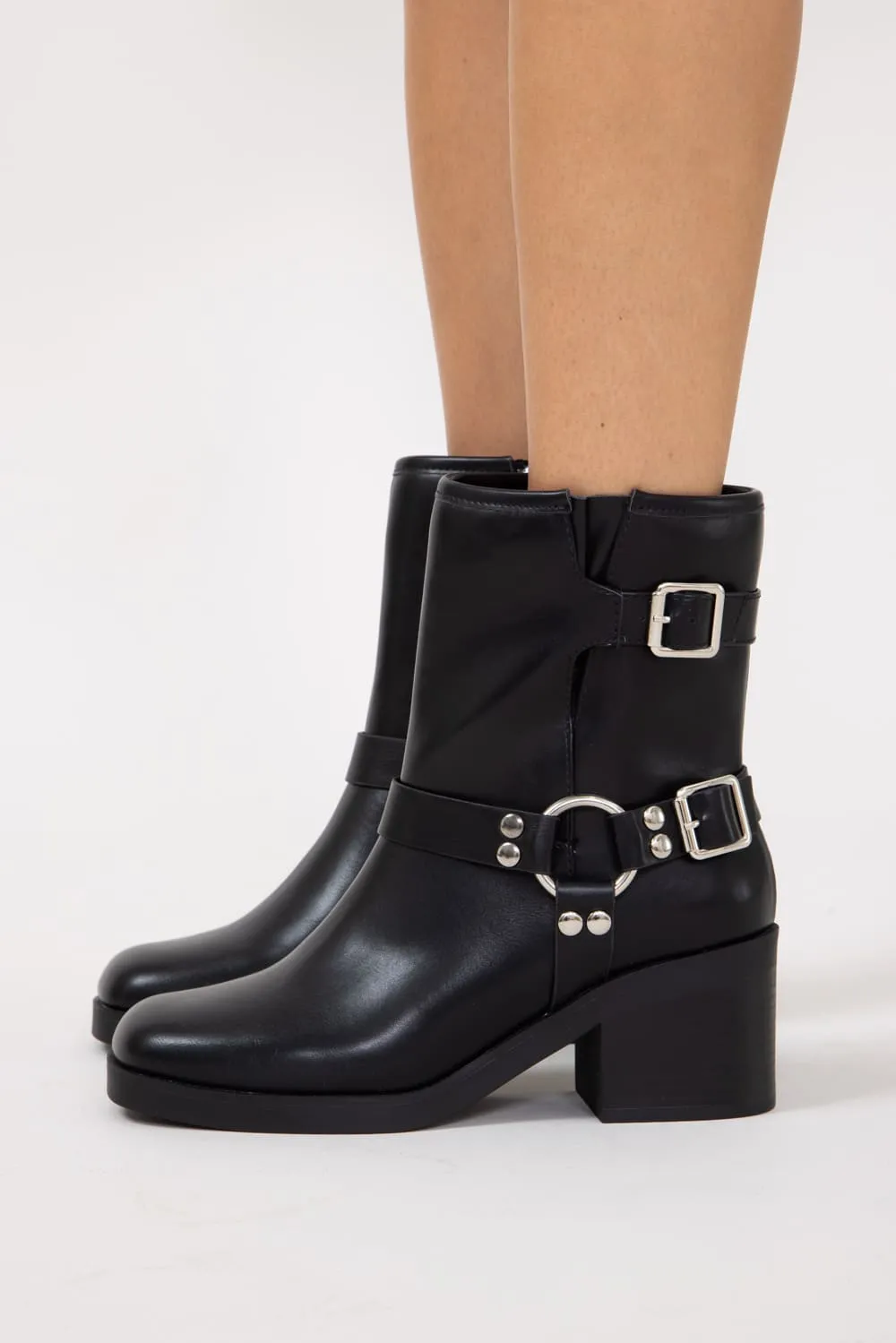 Soda Addax Moto Booties for Women in Black | ADDAX-S BLACK