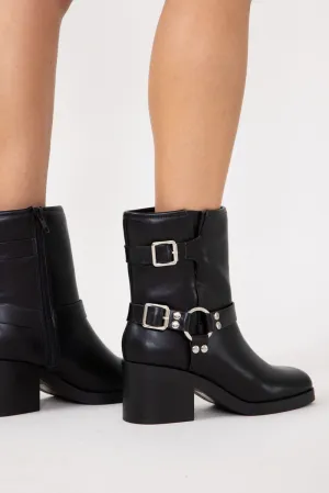 Soda Addax Moto Booties for Women in Black | ADDAX-S BLACK