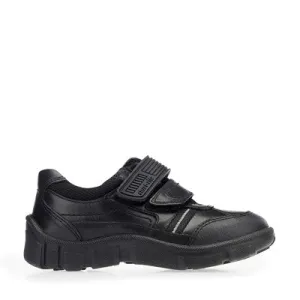 Start Rite  Luke Black Leather Riptape Casual School Shoes