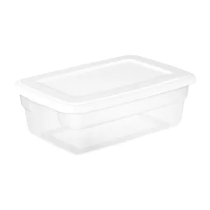 Sterilite Set of (2) 12 Qt. Storage Boxes Plastic, White, Free Delivery