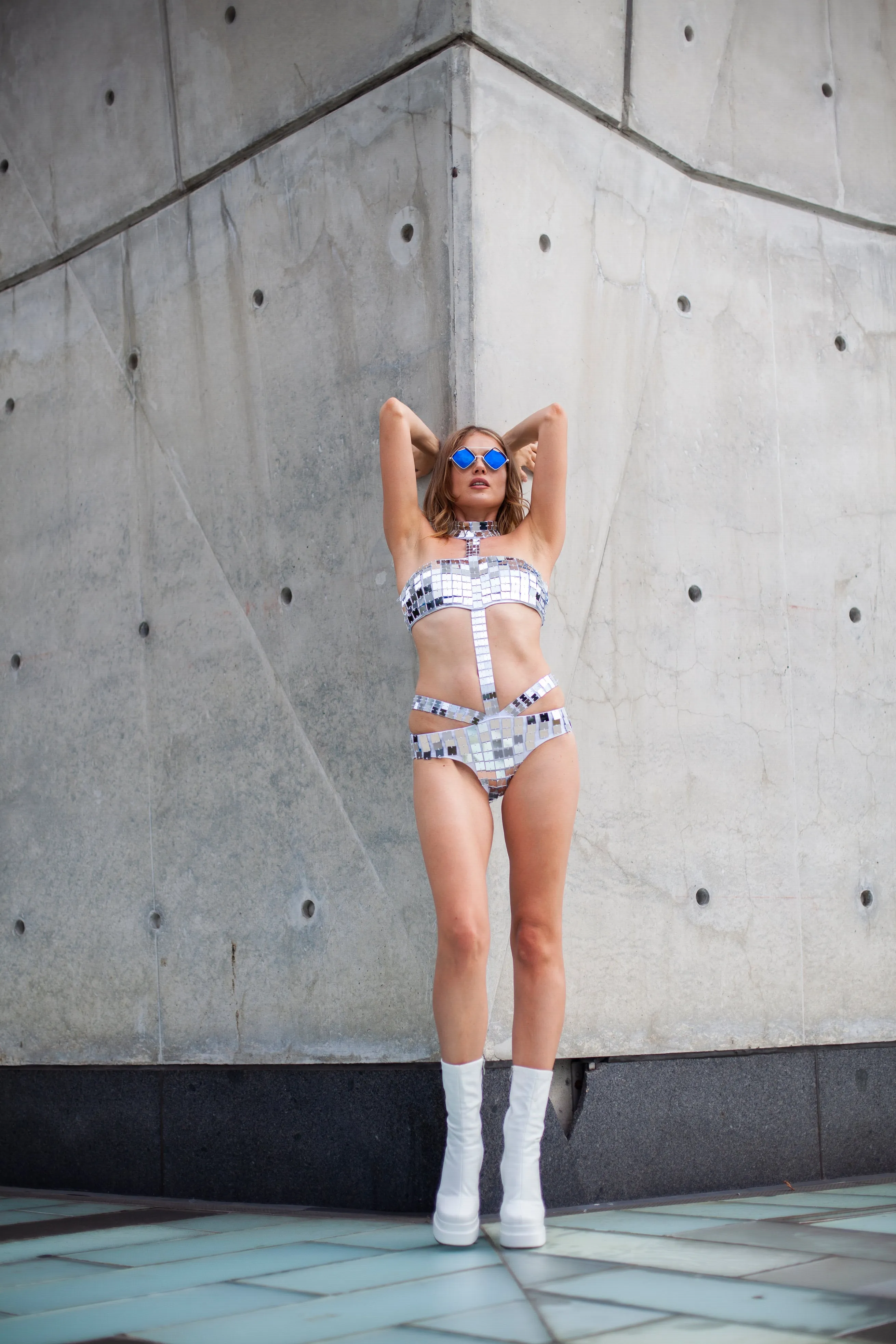 Synesthesia Mirrored Bodysuit by Dani Watanabe