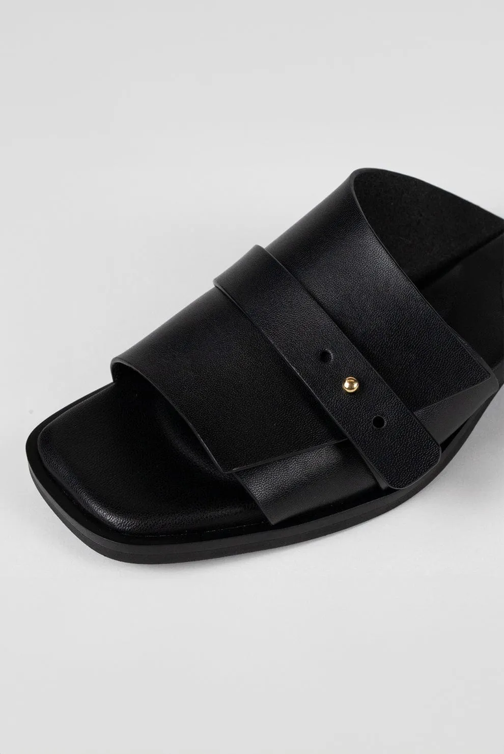 The Asymmetric Vegan Apple Leather Slide | Multiple Colours