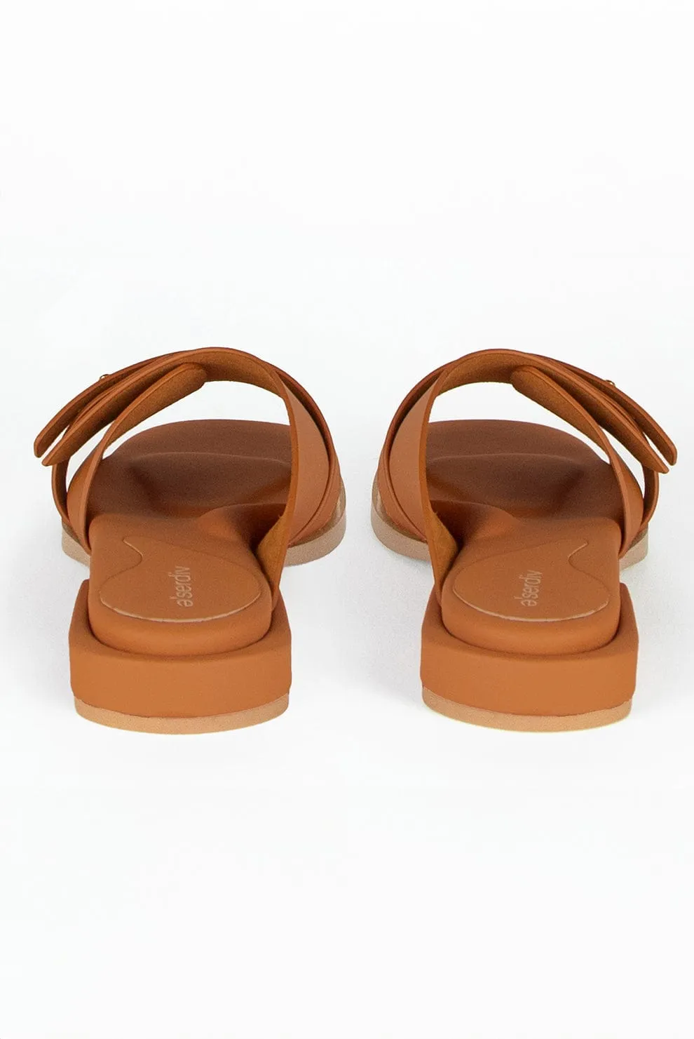 The Asymmetric Vegan Apple Leather Slide | Multiple Colours