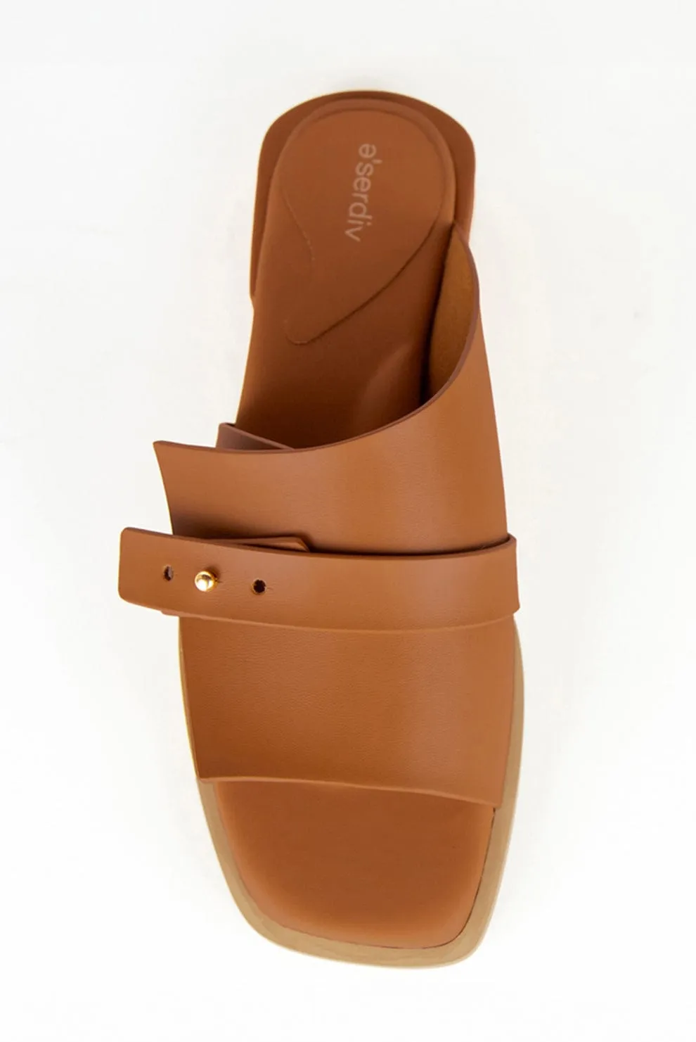 The Asymmetric Vegan Apple Leather Slide | Multiple Colours