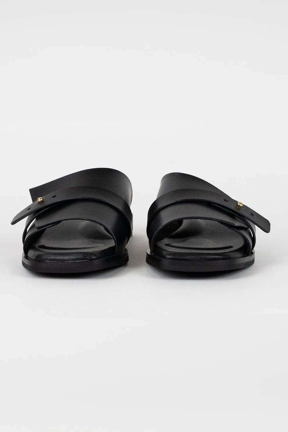 The Asymmetric Vegan Apple Leather Slide | Multiple Colours