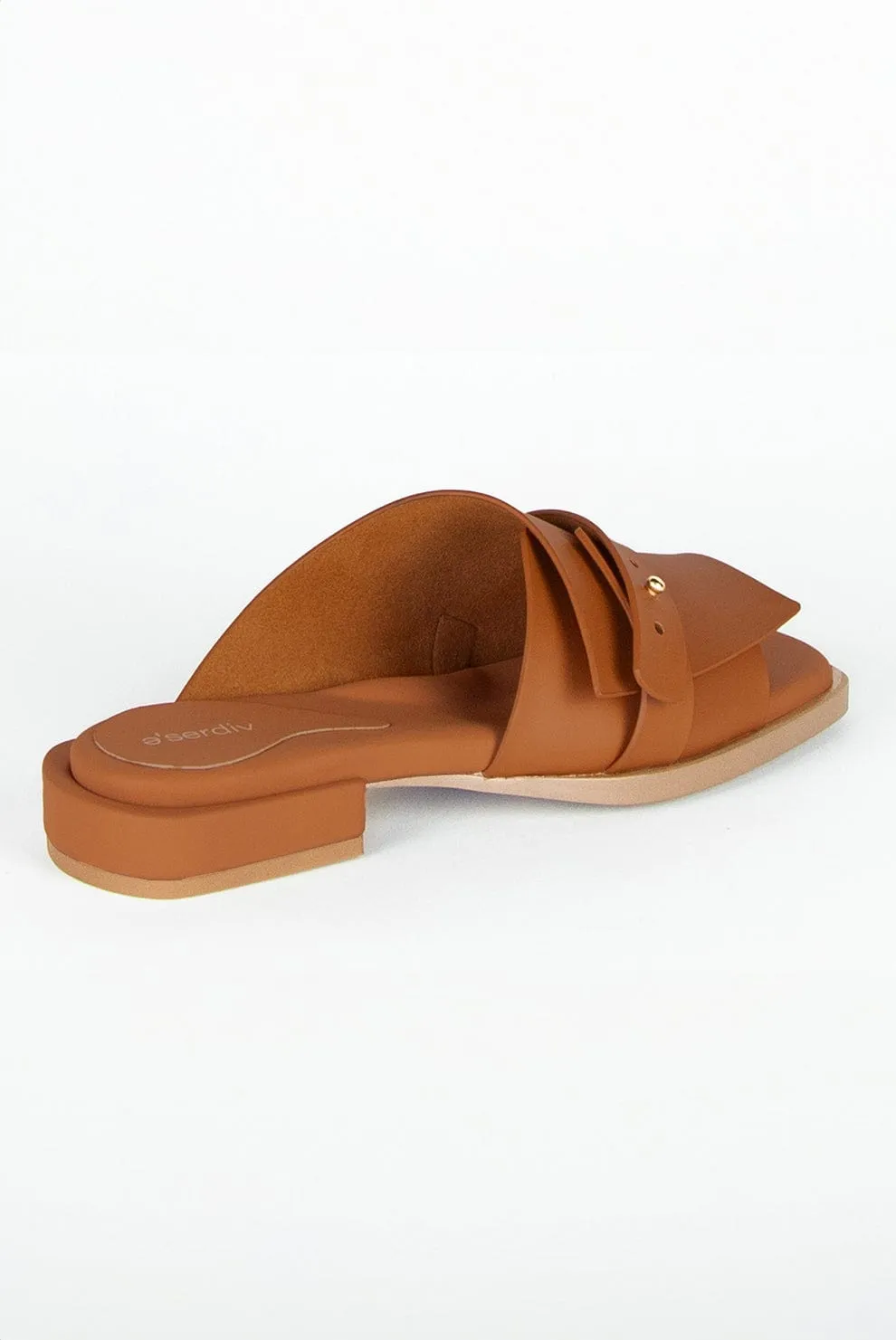 The Asymmetric Vegan Apple Leather Slide | Multiple Colours