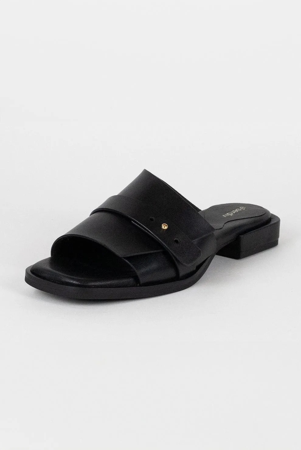 The Asymmetric Vegan Apple Leather Slide | Multiple Colours